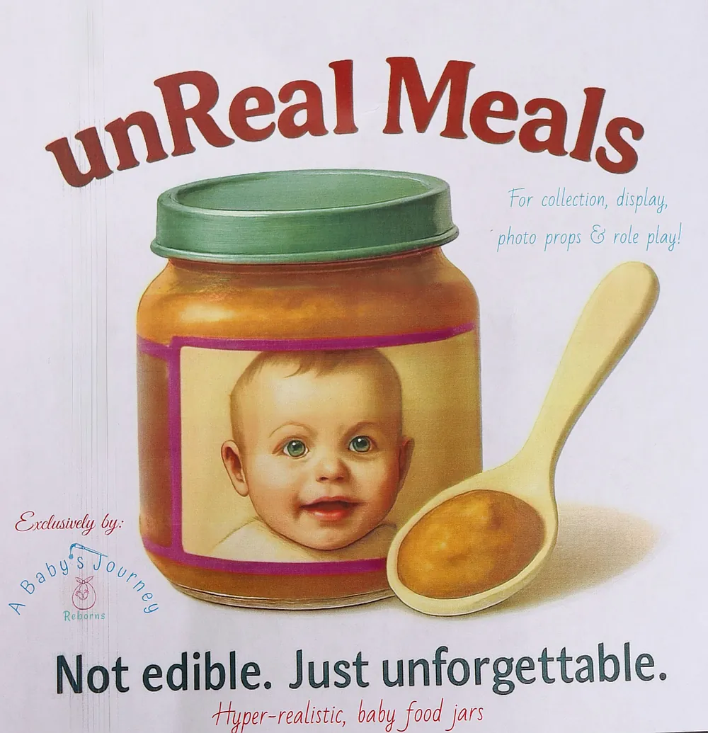 1 jar UnReal Meals fake food jar-App pea