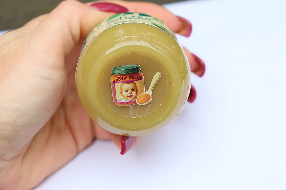 1 jar Unreal Meals Fake food jar-peas