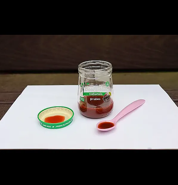 1 UnReal Meals fake food jar-prunes