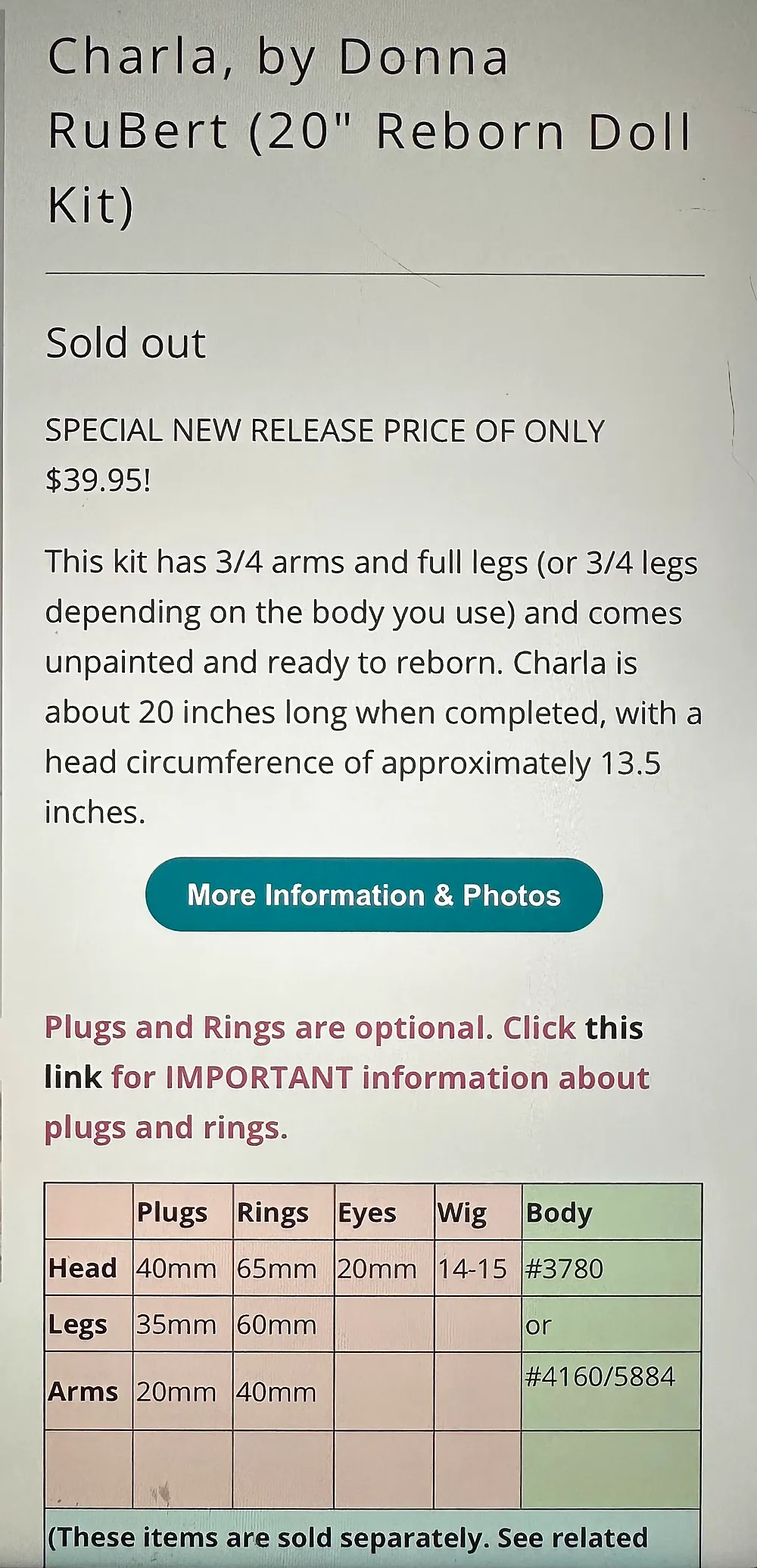 Charla Doll Kit