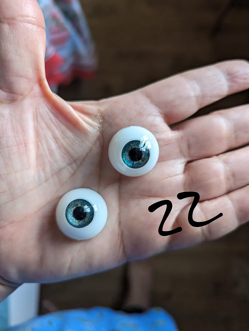 Acrilic & oval glass eyes 6 Acrilic & oval glass eyes