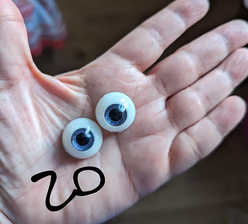 Acrilic & oval glass eyes 8 Acrilic & oval glass eyes
