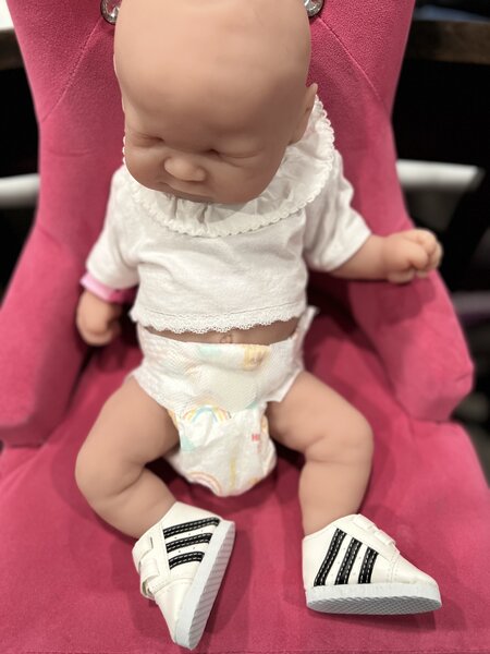 Stripped Doll Shoes