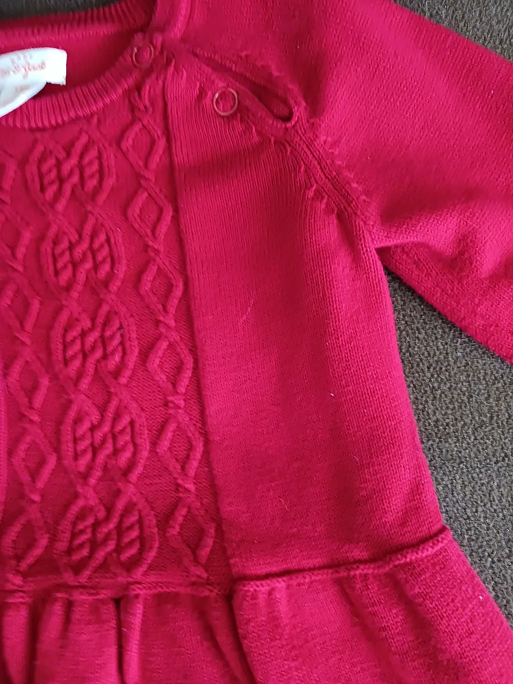 12 Mo. LS Red Knit Dress Cat & Jack