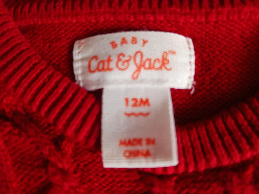12 Mo. LS Red Knit Dress Cat & Jack